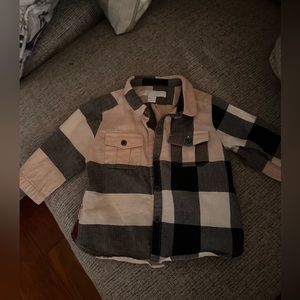 Like new burberry shirt for babies , 6M